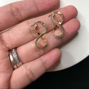 Inspired loop earrings 18k real gold